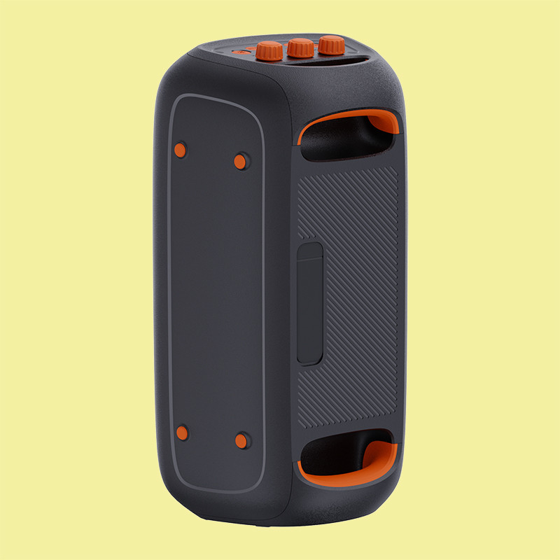 Schwarzer Bluetooth V5.3 Outdoor Party Lautsprecher mit Batterie 4\u03a9 Impedanz ABS Eisen