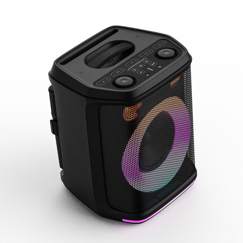 120W Outdoor Party Speaker mit tiefem Bass und kabellosem Mikrofon für Bluetooth-Karaoke-Unterhaltung