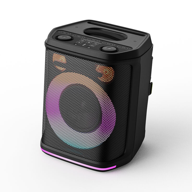 120W Outdoor Party Speaker mit tiefem Bass und kabellosem Mikrofon für Bluetooth-Karaoke-Unterhaltung